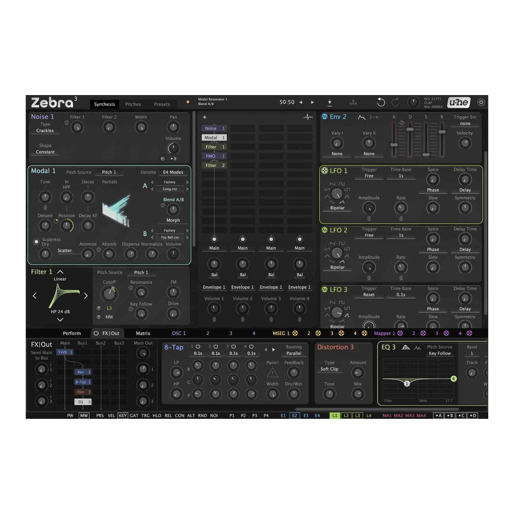 u-he Zebra 3 - Modular Virtual Synthesizer with Wavetable and Deep Modulation Math