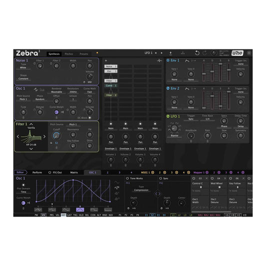 u-he Zebra 3 - Modular Virtual Synthesizer with Wavetable and Deep Modulation Math
