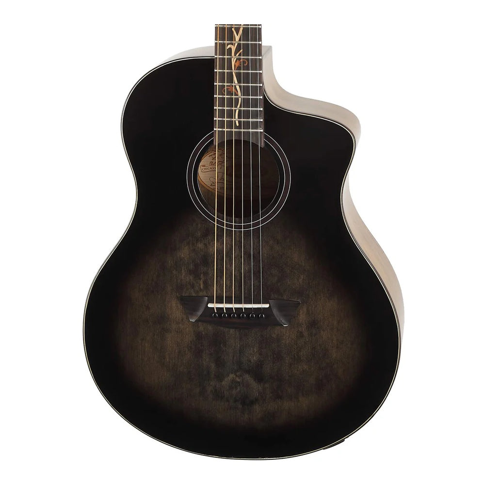 Washburn VITE S9V Bella Tono Studio Cutaway Acoustic Electric Guitar - Charcoal Burst (BTS9VCECH-D-U)