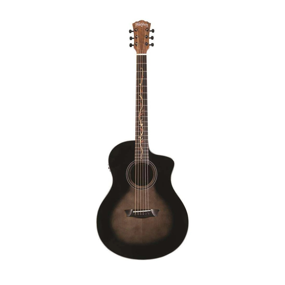 Washburn VITE S9V Bella Tono Studio Cutaway Acoustic Electric Guitar - Charcoal Burst (BTS9VCECH-D-U)
