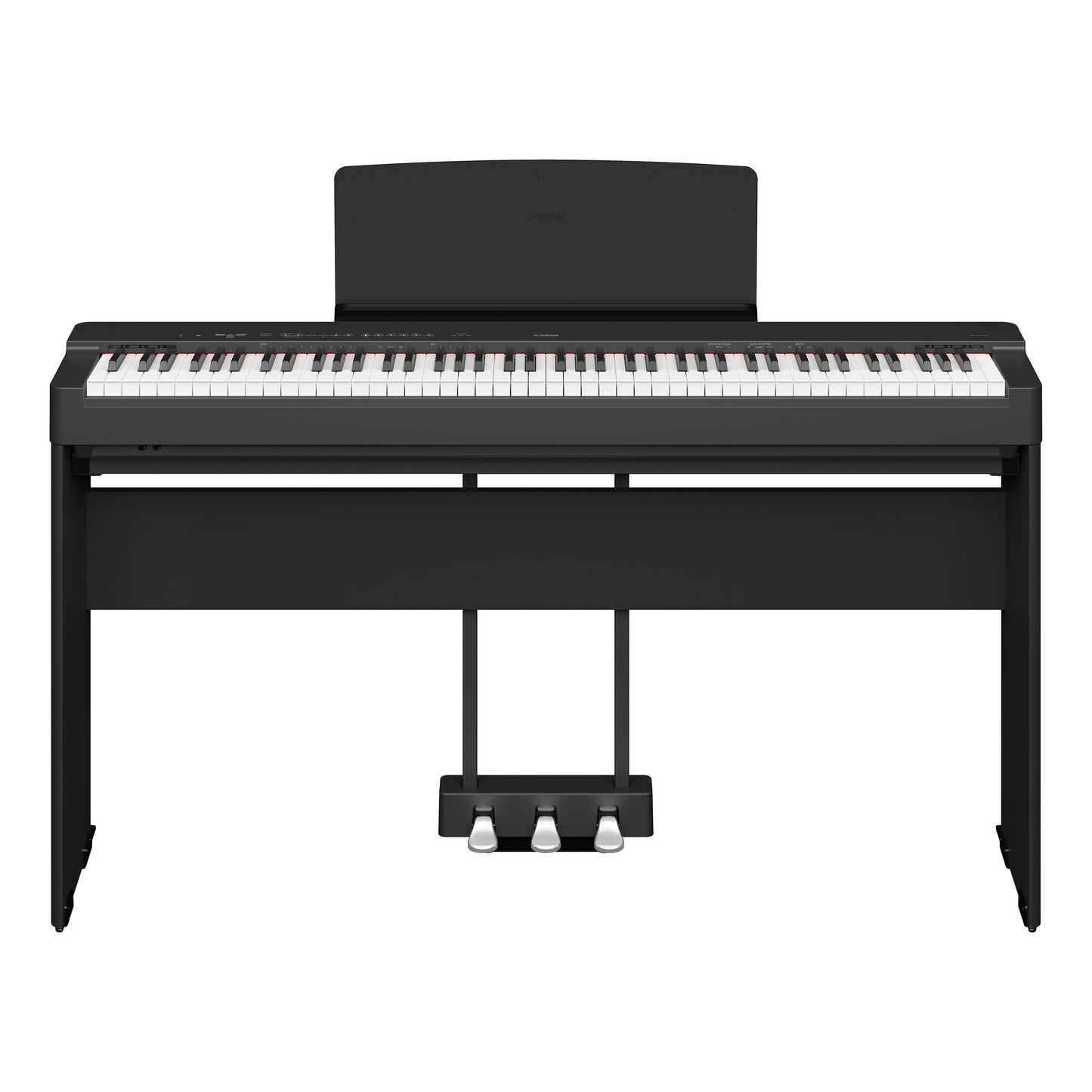 Yamaha P225B Mid-level Black 88-Note Digital Piano with L200 Stand & LP1 3-Pedal Unit