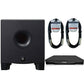 Yamaha HS8S Powered Subwoofer Black bundled with Subwoofer Isolation Pad and 2 x 20-Foot XLR Cables