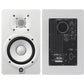 Yamaha HS8W Powered Studio Monitor White Bundle with Studio Monitor & Mixing DJ Stereo Headphones