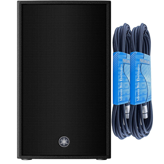 Yamaha DZR10 2000W 10-Inch Powered Speaker Bundle with 2 x 15ft XLR Cables