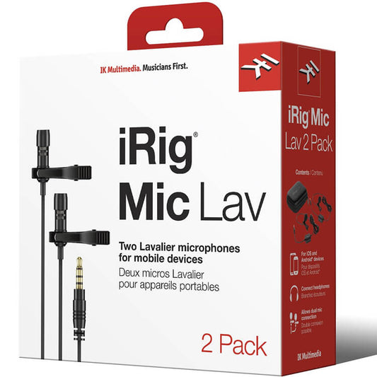iRig Mic Lav Compact Mic 2-Pack (IP-IRIG-MICLAV2P-IN)