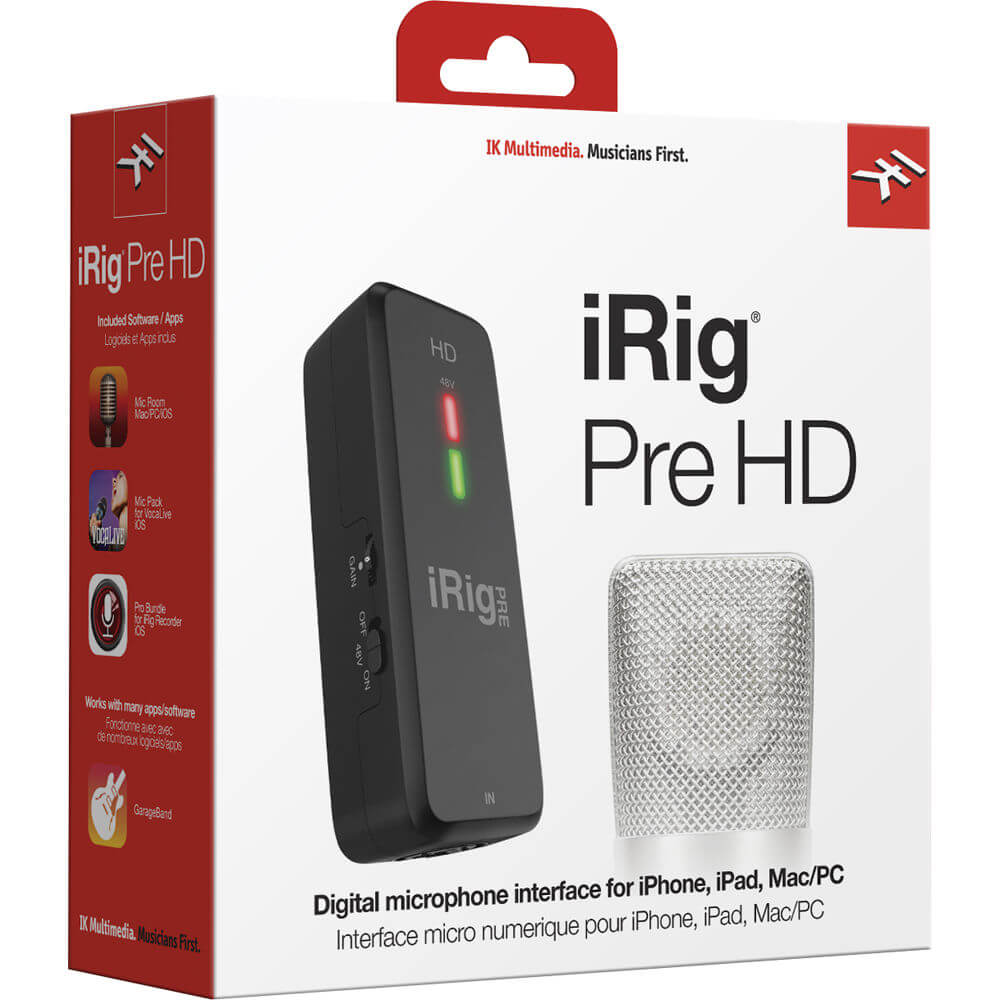 iRig Pre HD High Definition Microphone Preamp (IP-IRIG-PREHD-IN)