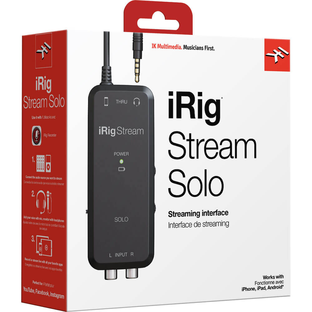 iRig Stream Solo Streaming Interface for iPhone/iPad and Android (IP-IRIG-STREAMSL-IN)