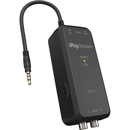 iRig Stream Solo Streaming Interface for iPhone/iPad and Android (IP-IRIG-STREAMSL-IN)