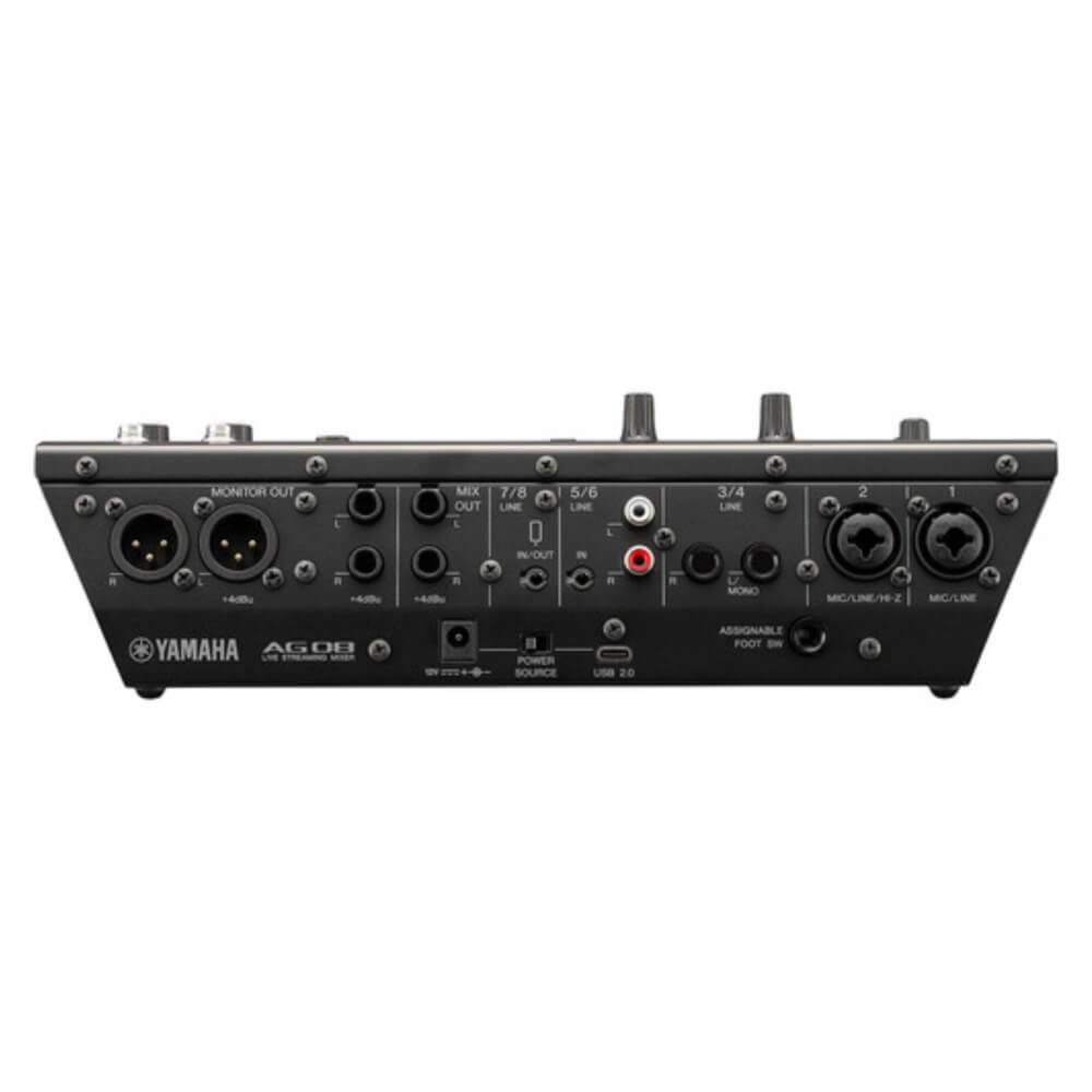 Yamaha AG08 Live Streaming Mixer8-Channel Mixer USB Interface Black