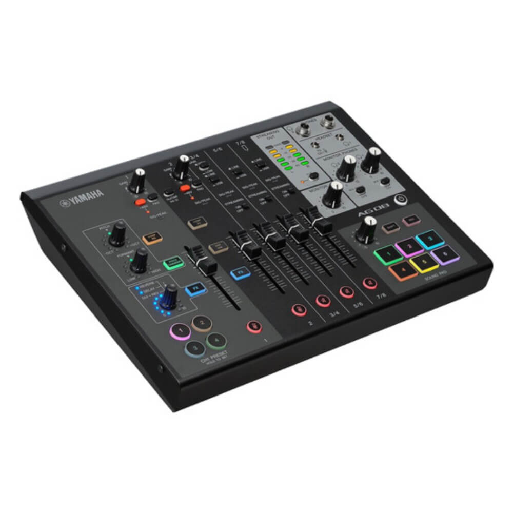 Yamaha AG08 Live Streaming Mixer8-Channel Mixer USB Interface Black