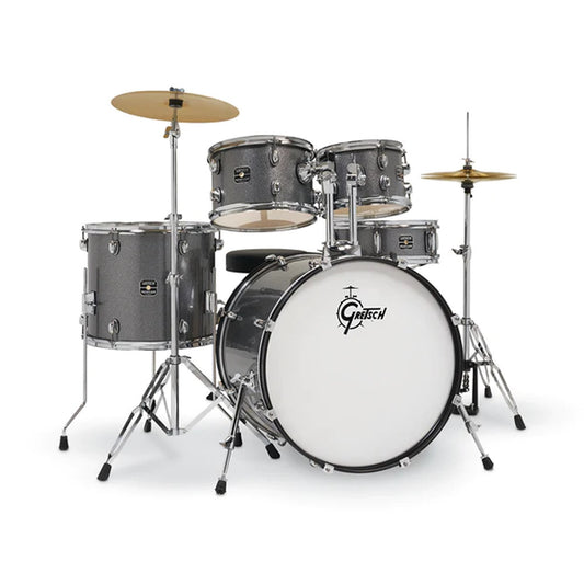 Gretsch Renegade Drum Set with Hardware & Cymbals Grey Sparkle
