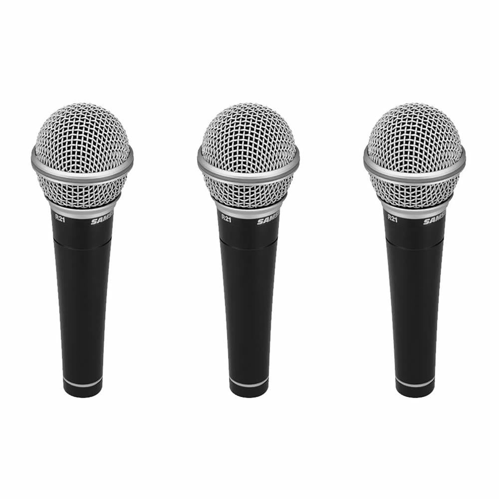 Samson R21 Dynamic Vocal Microphone 3-Pack