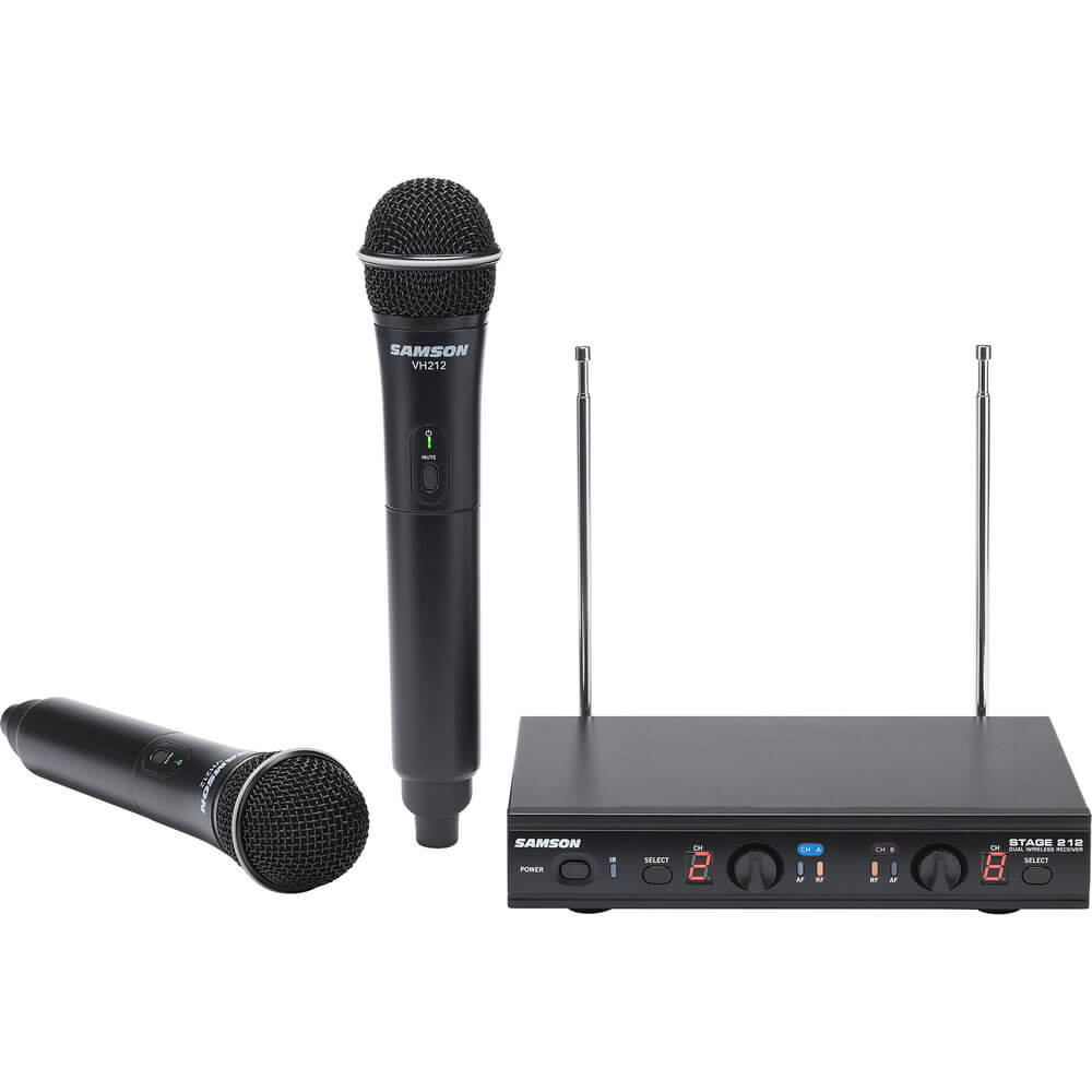 Samson Stage 212 Frequency-Agile Dual-Channel Handheld VHF Wireless System Band E SWS212HH-E