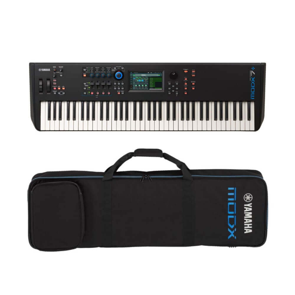 Yamaha MODX7+ 76-Key Semi-Weighted Action Keyboard Synthesizer with Yamaha MODX7+ Soft Case