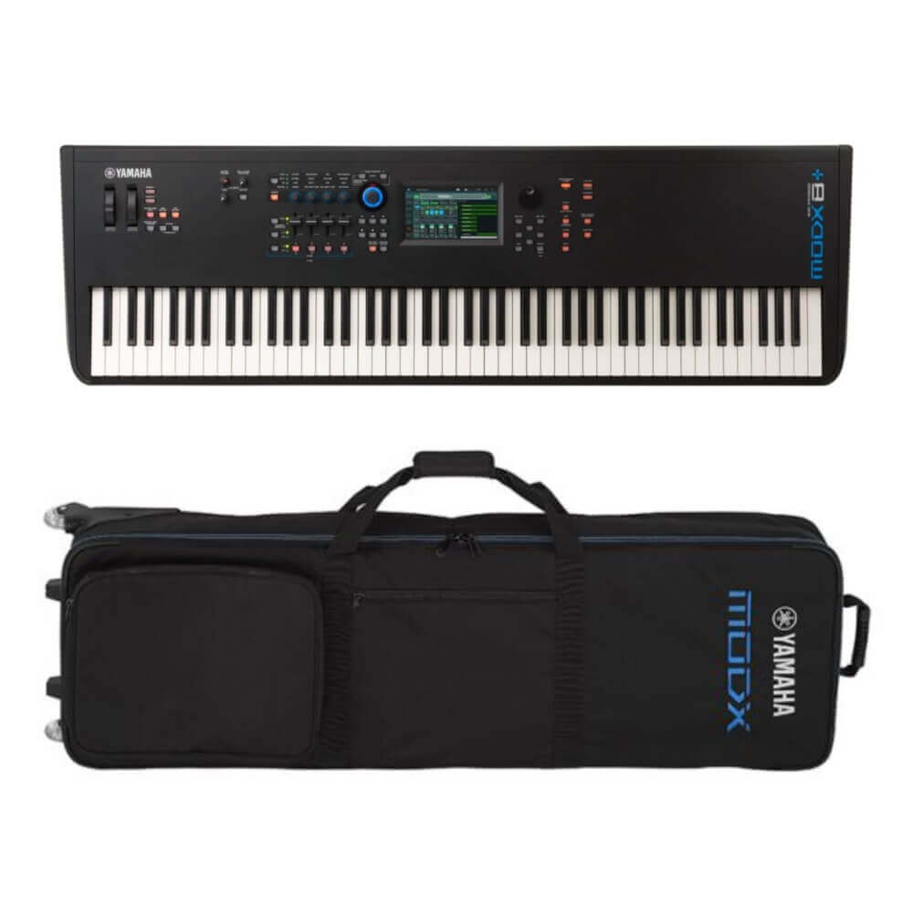 Yamaha MODX8+ 88-Key Semi-Weighted Action Keyboard Synthesizer with Yamaha MODX8+ Gig Bag