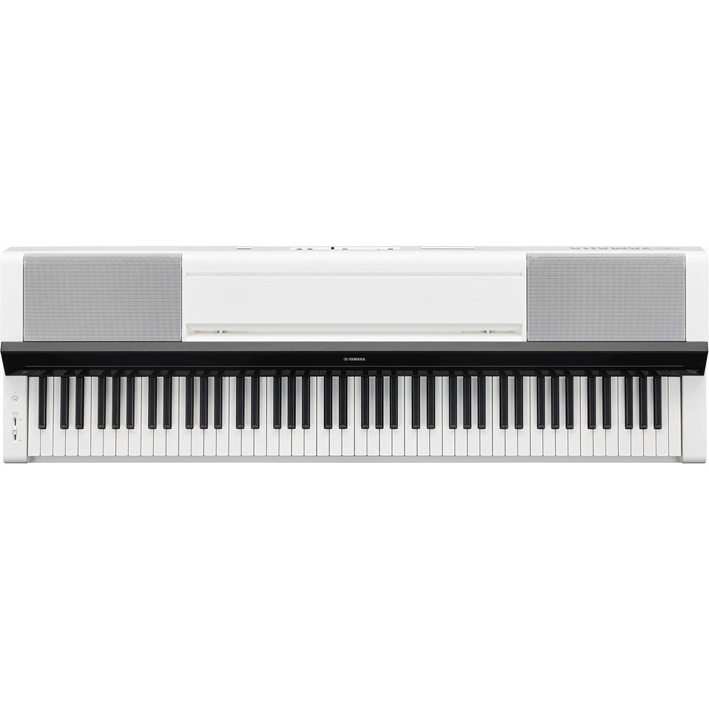 Yamaha PS500WH 88-Key Smart Digital Piano White with Power Supply and Sustain Pedal