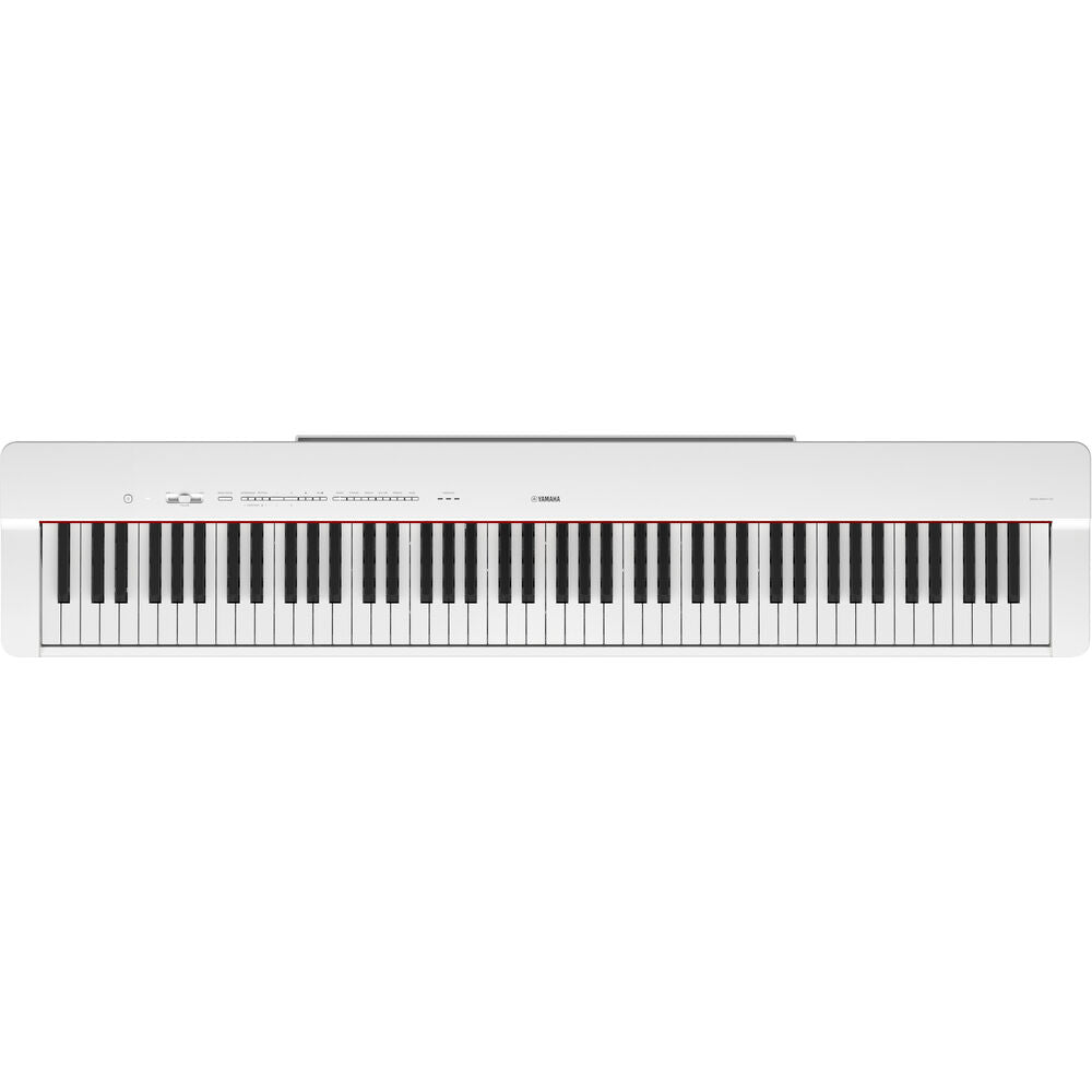 Yamaha P225WH Mid-Level White 88-Note Weighted Action Digital Piano with Sustain Pedal & Power Supply