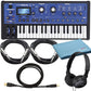 Novation MiniNova 37-Mini-Key Compact Synthesizer Bundle with 1 x USB Cable, 2 x 10Ft  Instrument Cables, On-Ear Stereo Headphones, and Genesis Tech Polishing Cloth