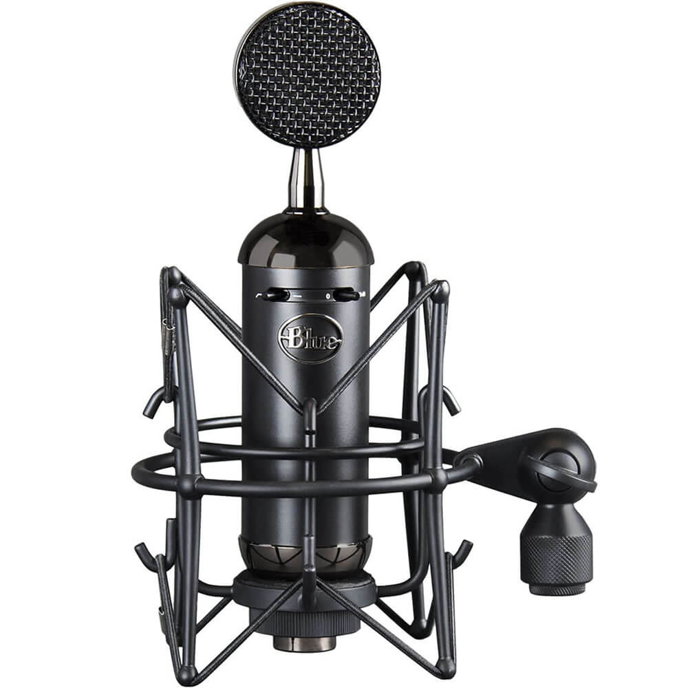 Blue Microphones Spark Blackout SL Microphone Bundle with Shockmount,  Wooden Case & Height Adjustable Boom Arm