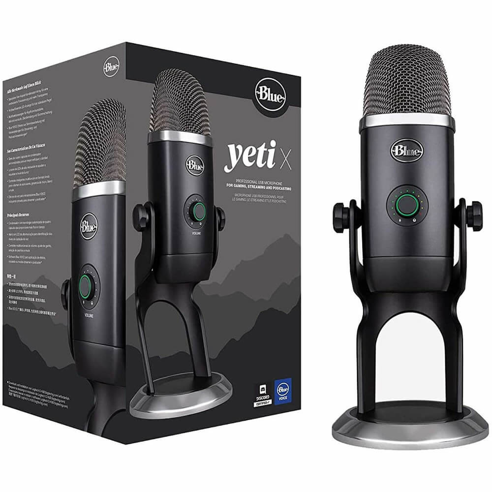 Blue YETI X Plus Pack Professional USB Microphone for Gaming, Streaming and Podcasting + Software Bundle