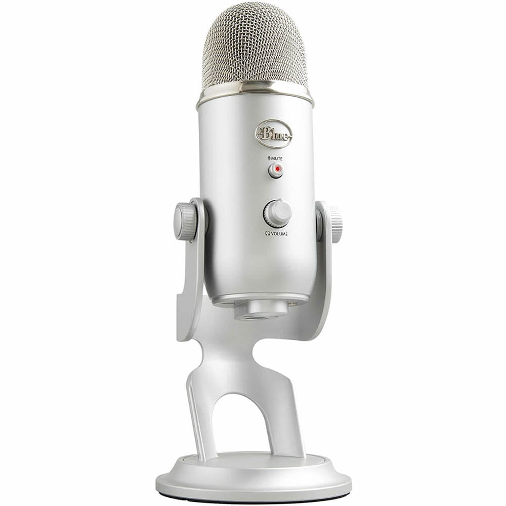 Blue Microphones Yeti Silver Plus Pack Professional USB Microphone with Software Bundle