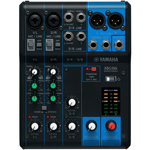 Yamaha MG06 6-Channel Stereo Mixer