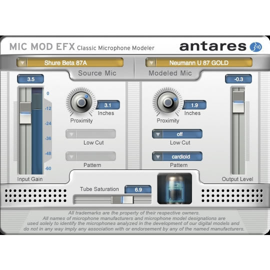 Antares Mic Mod EFX Microphone Modeling Effects Software Plug-In (Download)