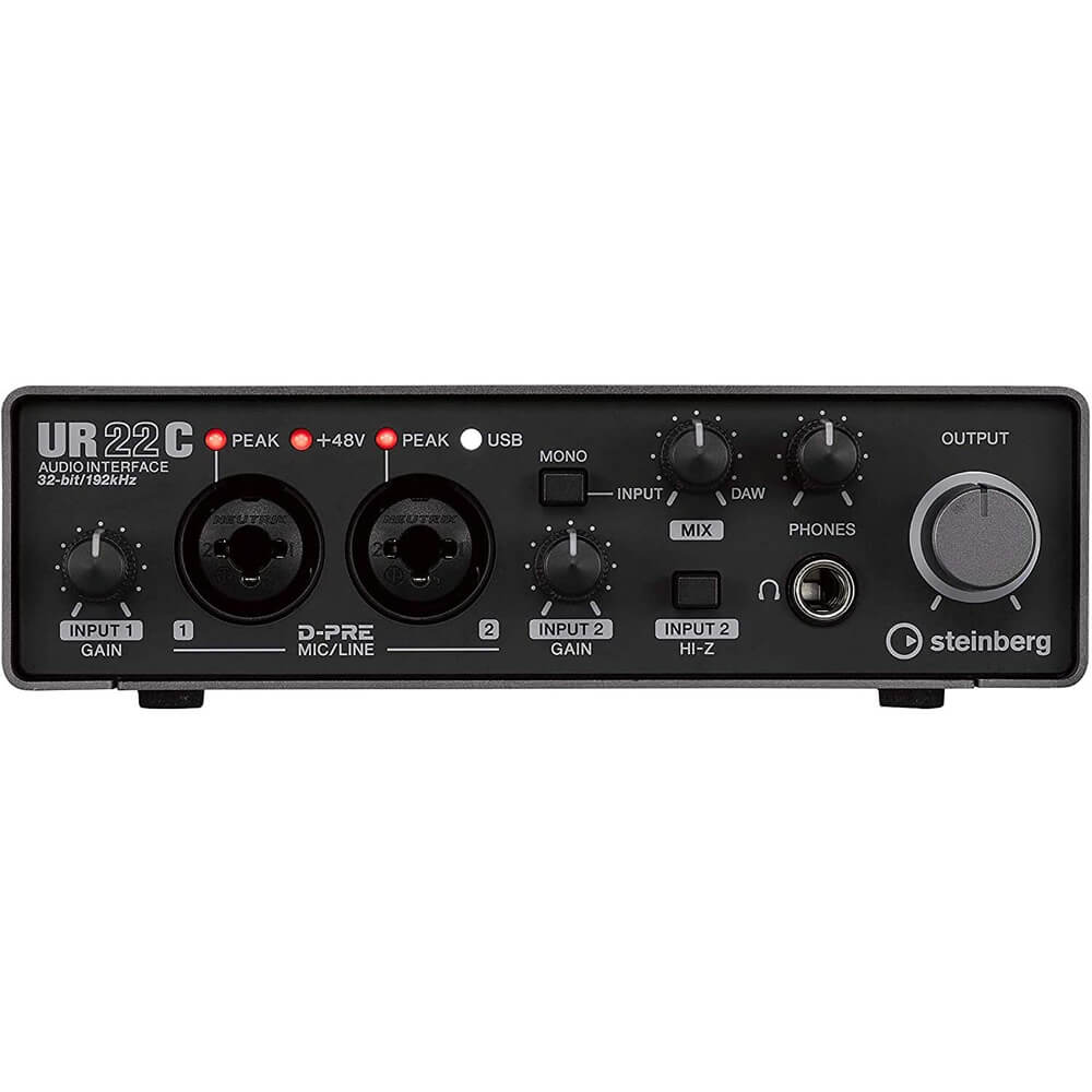 Steinberg UR22C 2x2 USB 3.0 Audio Interface with Cubase AI and 2 x 15ft XLR  Cables