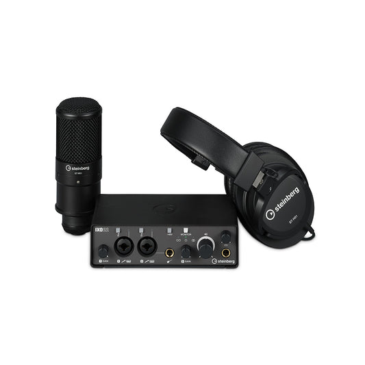 Steinberg IXO22 B R Pack Black - IXO22 B Recording Pack with Mic & Headphones