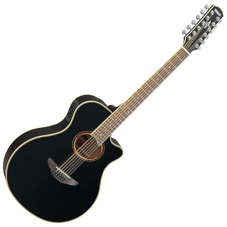 Yamaha APX700II-12 Thinline Cutaway 12-String Acoustic-Electric Guitar (Black)
