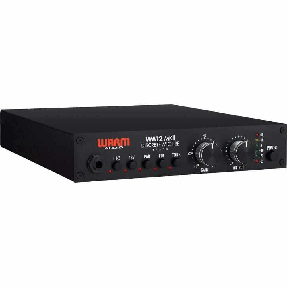 Warm Audio WA-12 MKII 1-Channel Microphone Preamp Black bundled with 4 x 15-Ft XLR Cables