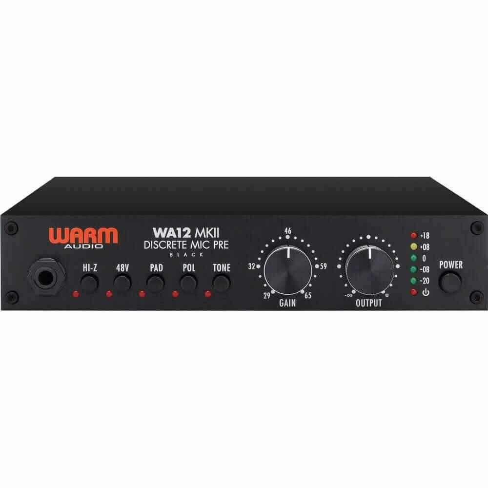 Warm Audio WA-12 MKII 1-Channel Microphone Preamp Black bundled with 4 x 15-Ft XLR Cables