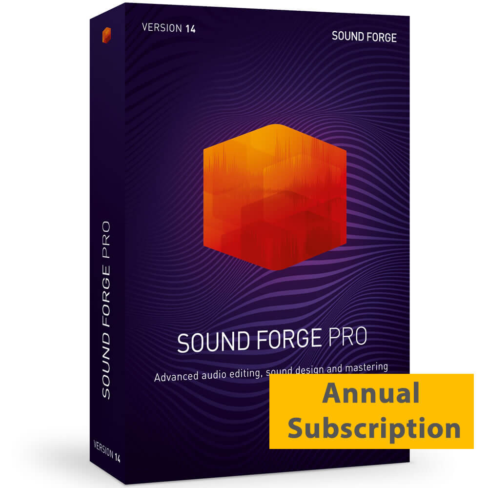 MAGIX Sound Forge Pro 365 Annual Subscription License (Download)