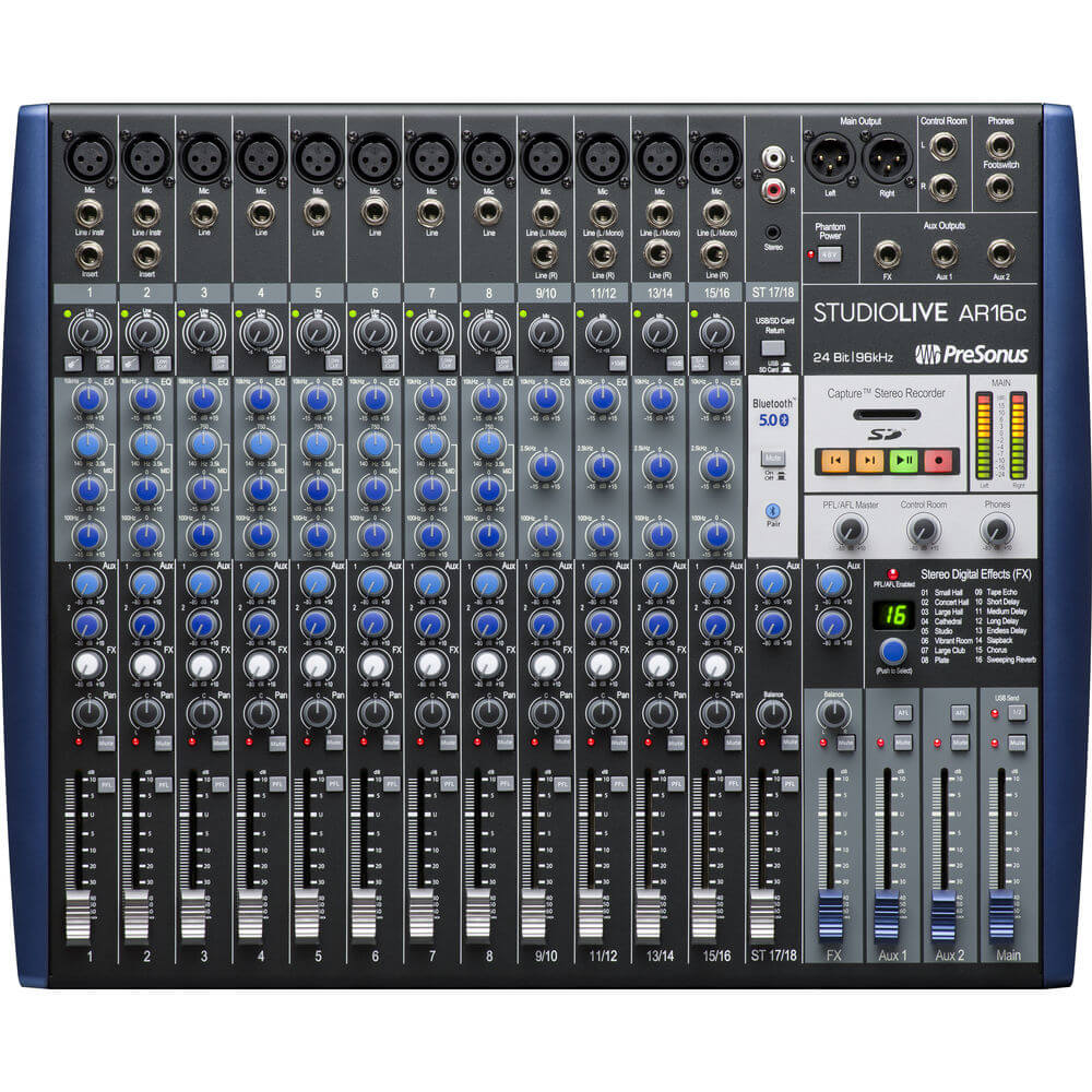 PreSonus StudioLive AR16C 18-Channel Hybrid Performance and Recording Mixer