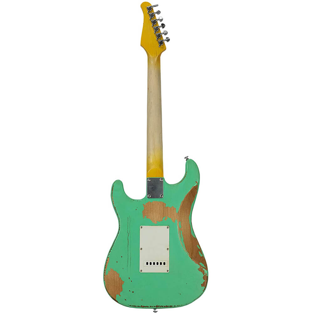 Sawtooth ES Relic Electric Guitar Surf Green with Tortoise Pickgard and Pro Series Gig Bag  ST-ESAR-SGRT