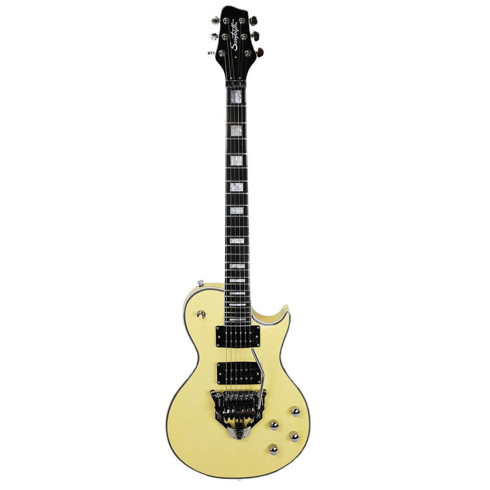 Sawtooth Heritage 24-Fret Electric Guitar with Floyd Rose FRX System Antique White and Gig Bag ST-H70-FRX24-ATQWH