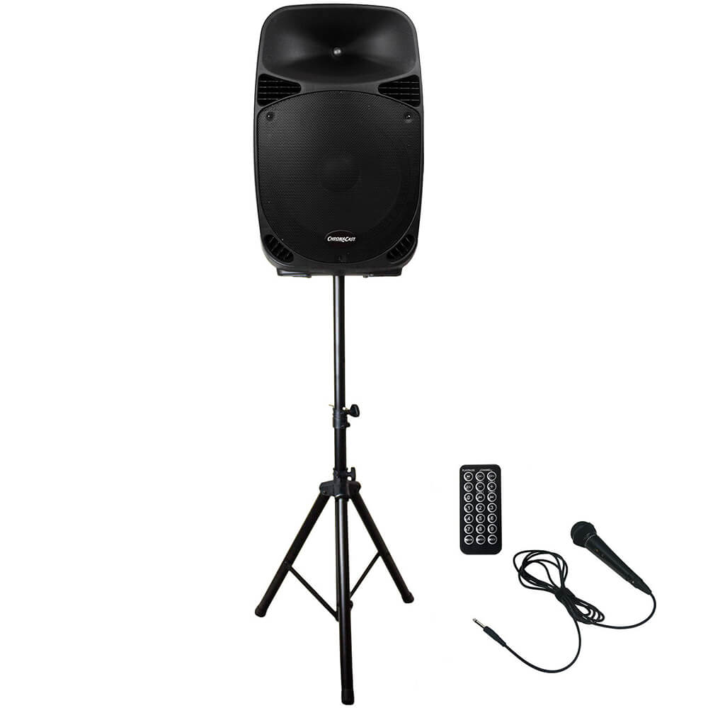 Chromacast Portable PA 2-Channel 150-Watt System with Bluetooth, Microphone and Stand CC-PPASYS-150