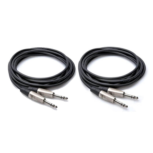 Audio Cables 1/4-Inch TRS to 1/4-Inch TRS Balanced Stereo Audio Cable (2-Pack)
