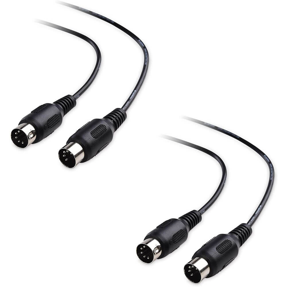 MIDI Cable 5-Pin DIN 5-Feet (2-Pack)