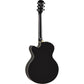 Yamaha CPX600 BL Full Body Acoustic Electric Guitar Black with FREE Padded, 6-Pocket Guitar Gig Bag