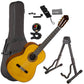 Yamaha CG-TA TransAcoustic Nylon String Acoustic-Electric Classical Guitar Natural Bundle with Guitar Bag, Guitar Stand, and Accessories