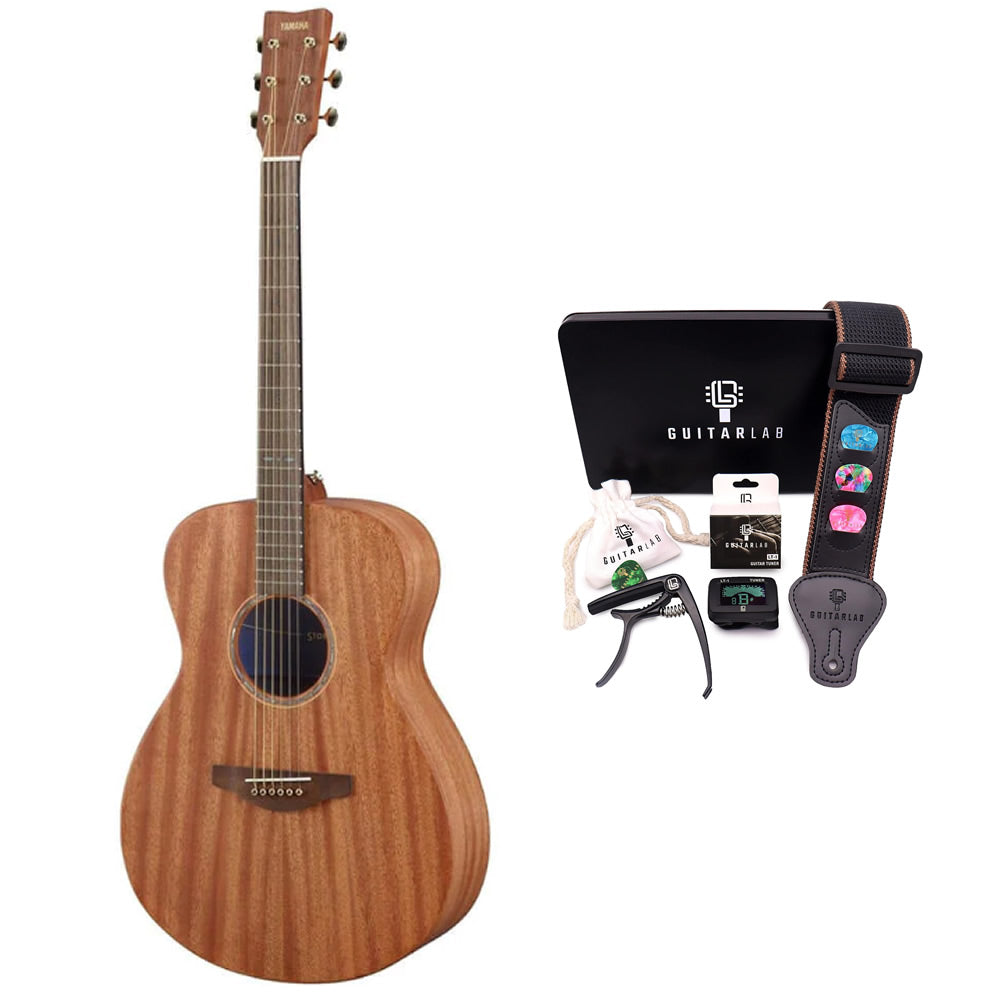 Yamaha Storia II Concert Acoustic-Electric Guitar Natural Bundle with Guitar Lab Accessory Kit