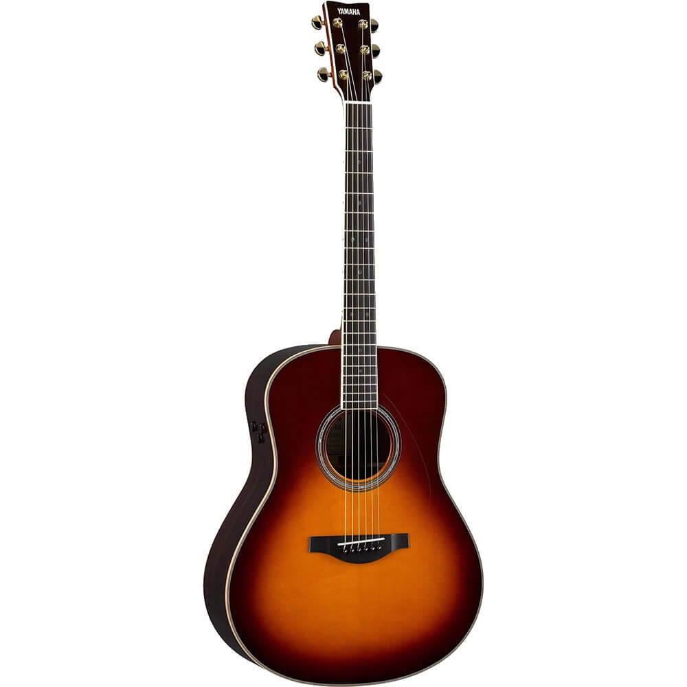 Yamaha LS-TA BS TransAcoustic Concert Acoustic-Electric Guitar Brown Sunburst with Gigbag, Stand, Tuner, Strap, Guitar Picks, String Winder and Polishing Cloth