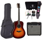 Yamaha LS-TA BS TransAcoustic Concert Acoustic-Electric Guitar Brown Sunburst Bundle with Guitar Lab Accessory Kit & Fender Frontman 20G Guitar Amp