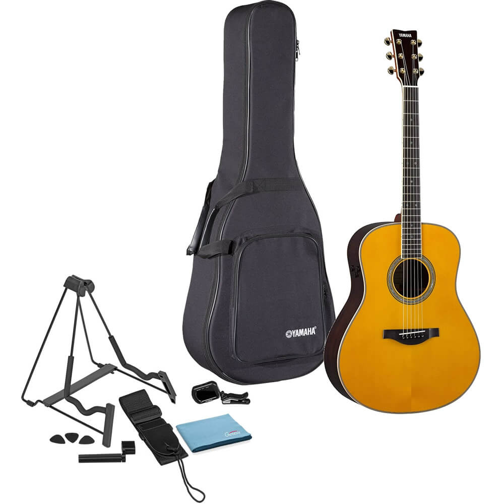 Yamaha LL-TA VT TransAcoustic Dreadnought Acoustic-Electric Guitar Vintage Tint with Gigbag, Stand, Tuner, Strap, Guitar Picks, String Winder and Polishing Cloth