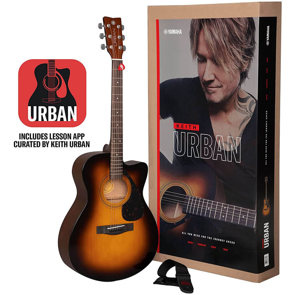 Yamaha Urban Guitar Acoustic Guitar with Lessons by Keith Urban KUA100 TBS