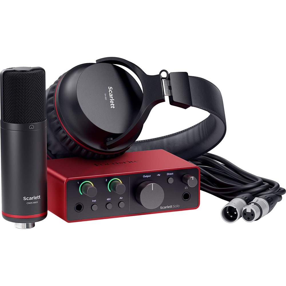 Focusrite Scarlett Solo Studio (4th Gen) Audio Interface Bundle AMS-SCARLETT-SOLO-STU-4G