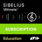 Sibelius Ultimate Music Notation Software Academic Annual Subscription (Download Card)