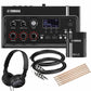 Yamaha EAD10 Electronic Acoustic Drum Module Bundled with 1 x On-Ear Stereo Headphones, 2 x 10ft Instrument Cables and 3 x Pairs of Drumsticks